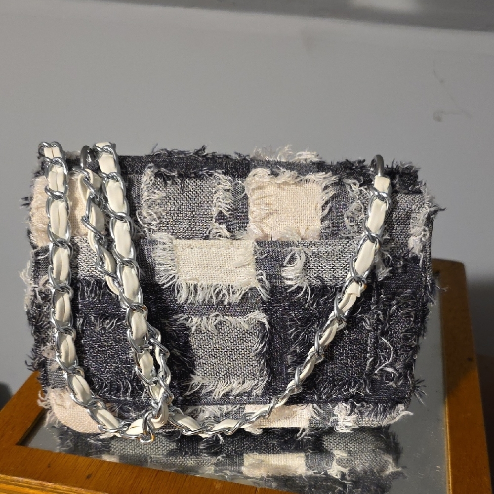 Chic Denim Patchwork Crossbody Bag - image 4